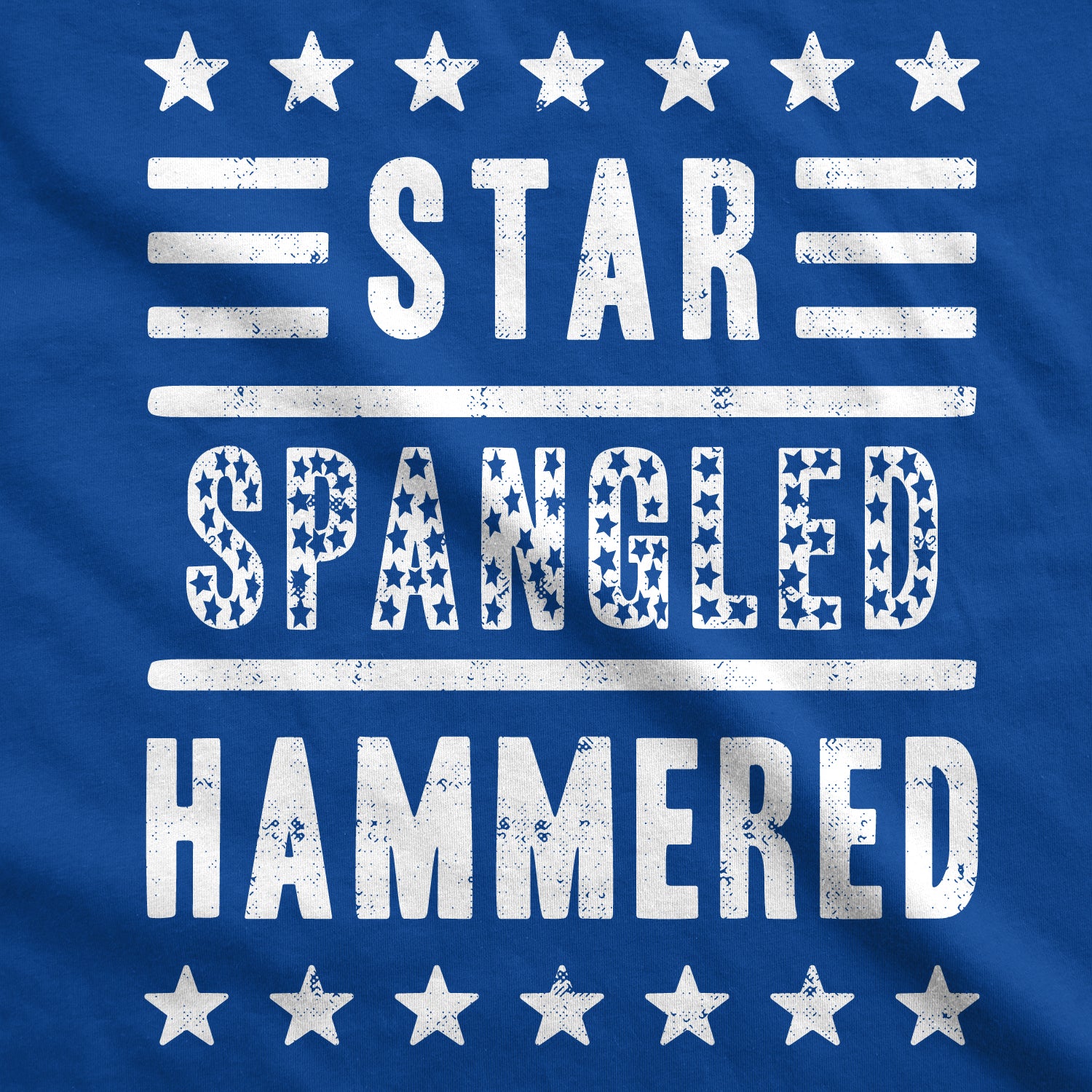 Funny Star Spangled Hammered Womens Tank Top Nerdy Fourth of July Drinking Tee