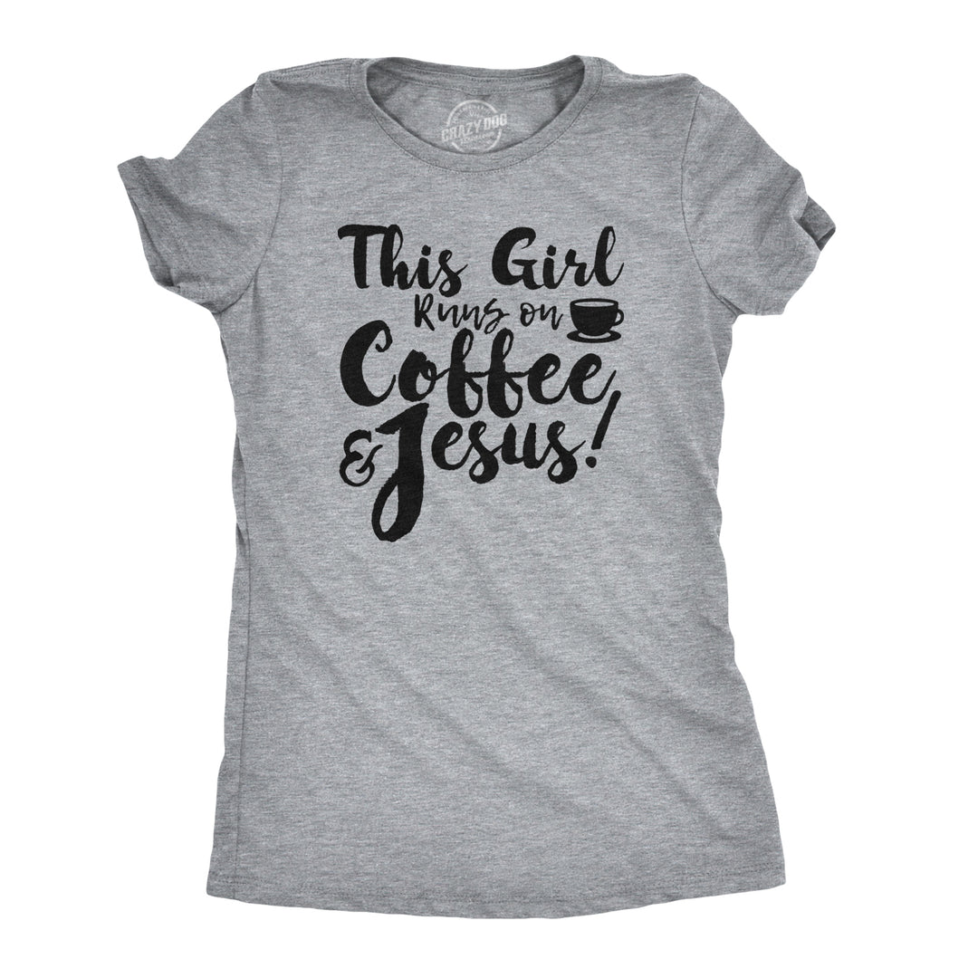 Funny Light Heather Grey Womens T Shirt Nerdy Easter Coffee Food Religion Tee