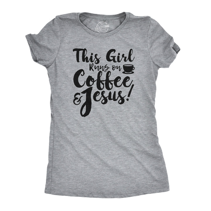 Funny Light Heather Grey Womens T Shirt Nerdy Easter Coffee Food Religion Tee