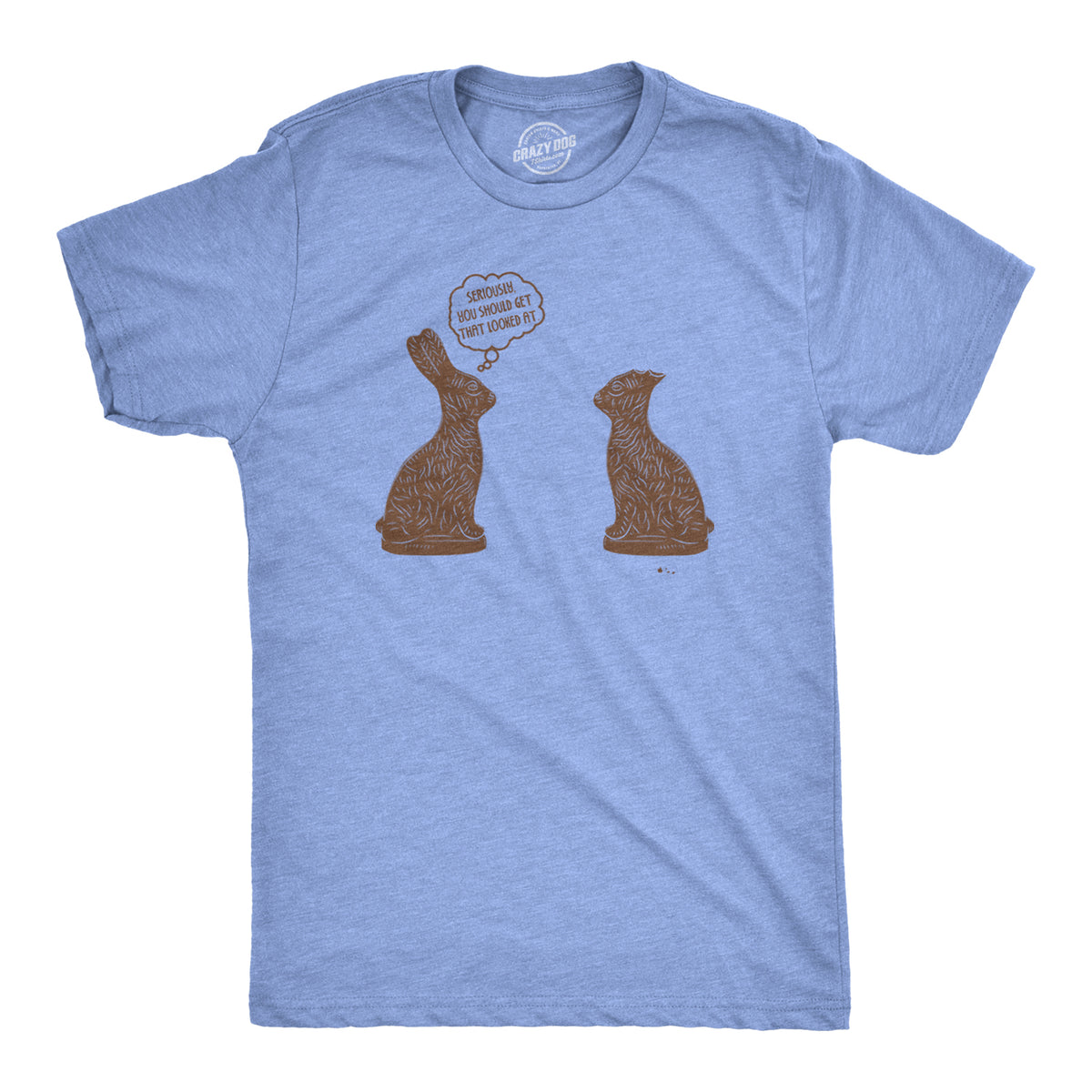 Funny Heather Light Blue You Should Get That Looked At Mens T Shirt Nerdy Easter Tee