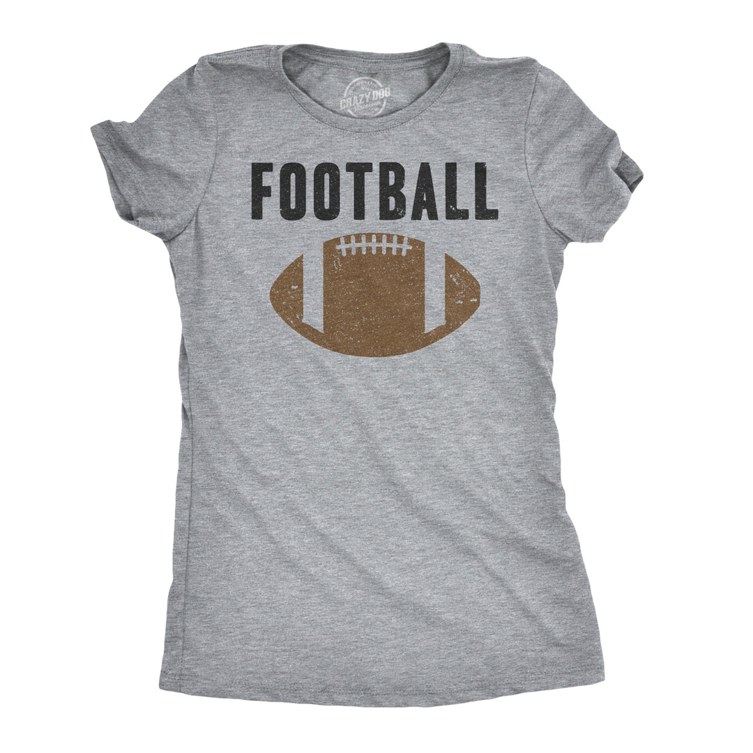 Funny Light Heather Grey Womens T Shirt Nerdy Football Retro Tee