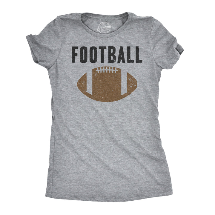 Funny Light Heather Grey Womens T Shirt Nerdy Football Retro Tee