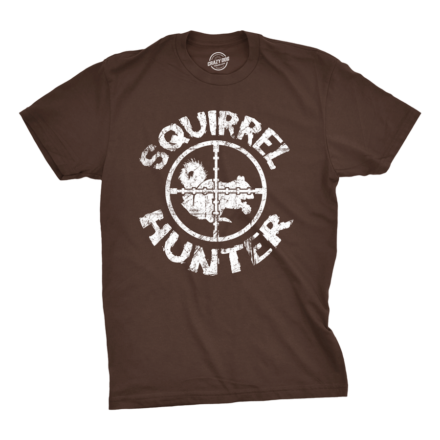 Funny Brown Squirrel Hunter Youth T Shirt Nerdy Hunting Tee