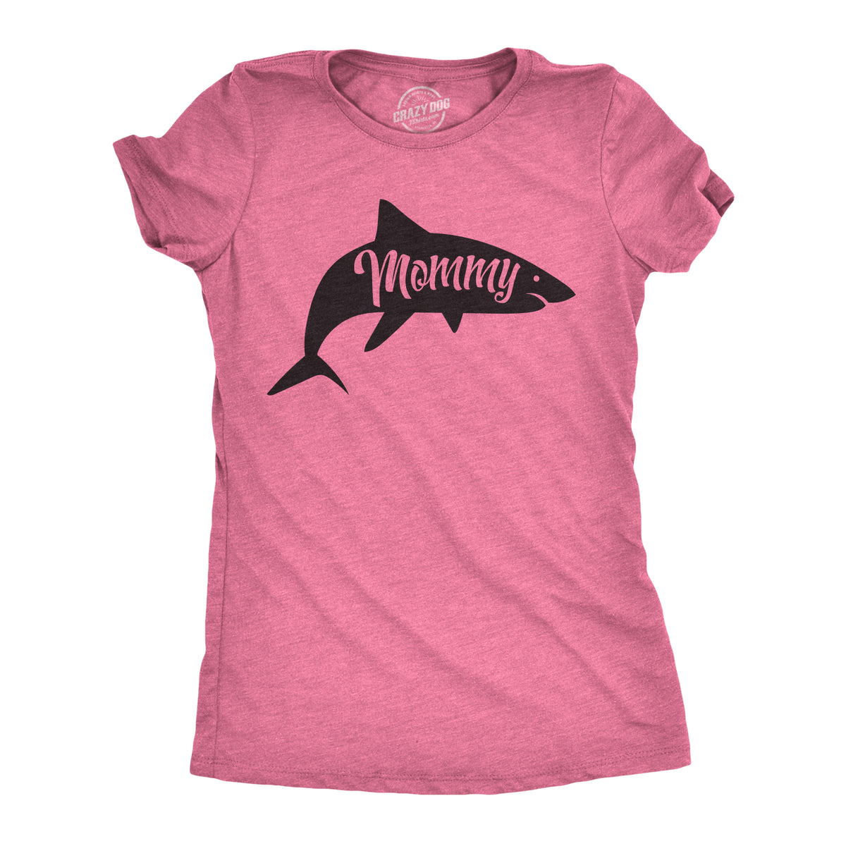 Funny Heather Pink - Mommy Shark Mommy Shark Womens T Shirt Nerdy Mother&#39;s Day Shark Week Tee