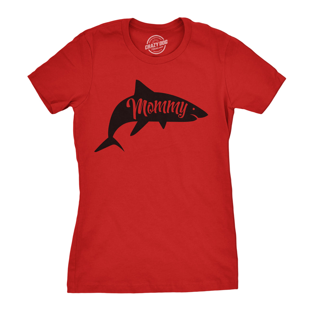 Funny Heather Red - Mommy Shark Mommy Shark Womens T Shirt Nerdy Mother&#39;s Day Shark Week Tee