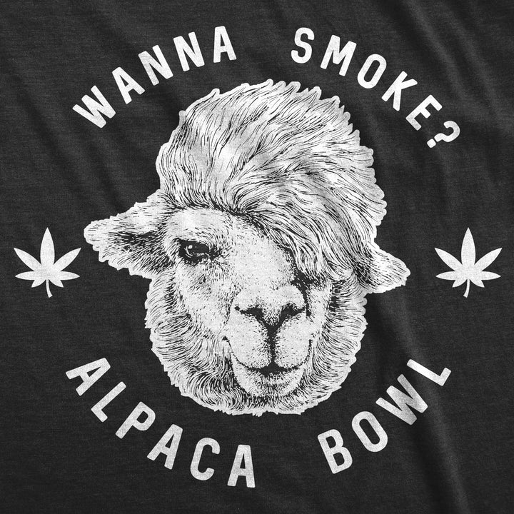 Wanna Smoke Alpaca Bowl Men's T Shirt