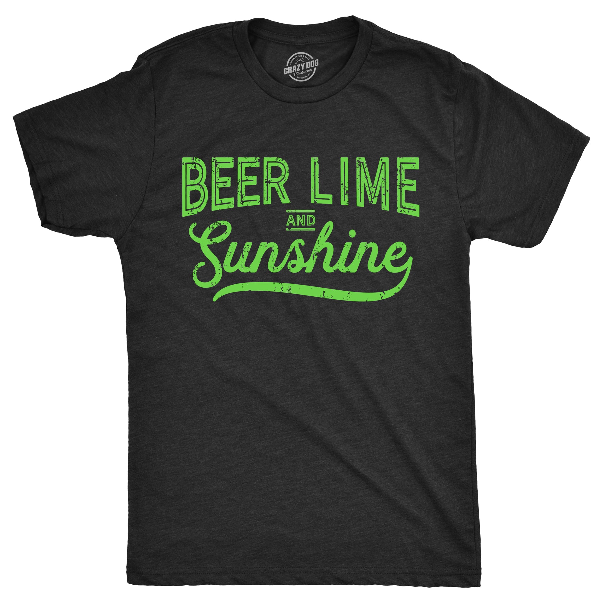 Funny Heather Black - Lime-Sunshine Beer Lime and Sunshine Mens T Shirt Nerdy Vacation Beer Tee
