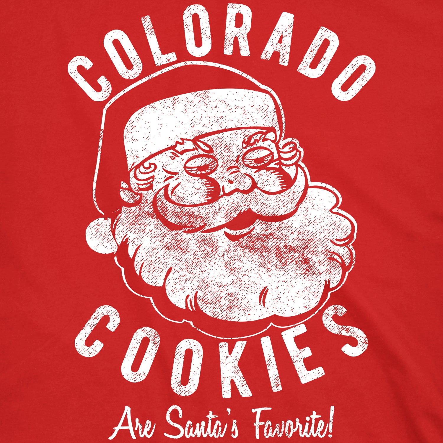 Funny Red Colorado Cookies Womens T Shirt Nerdy Christmas 420 Tee