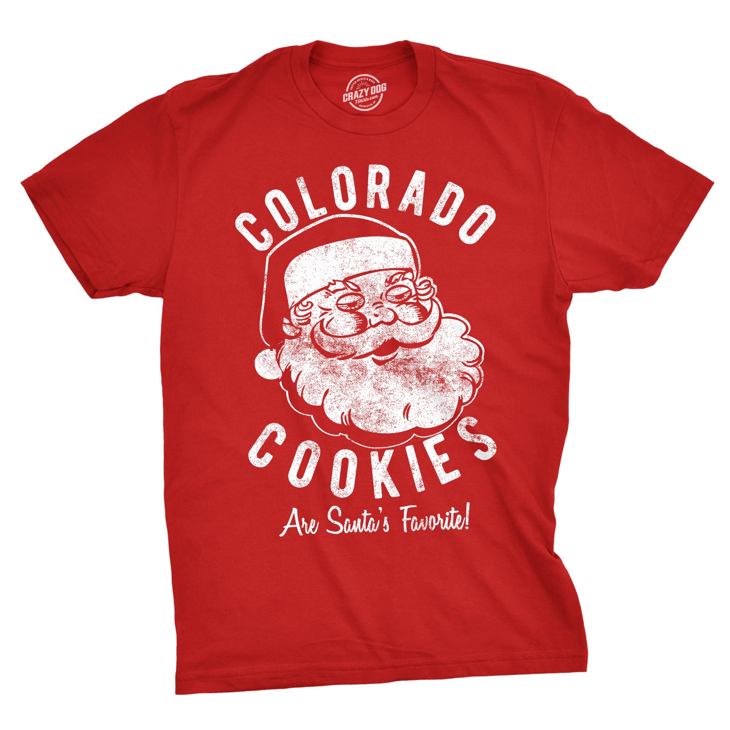 Funny Red Colorado Cookies Mens T Shirt Nerdy Christmas 420 Tee