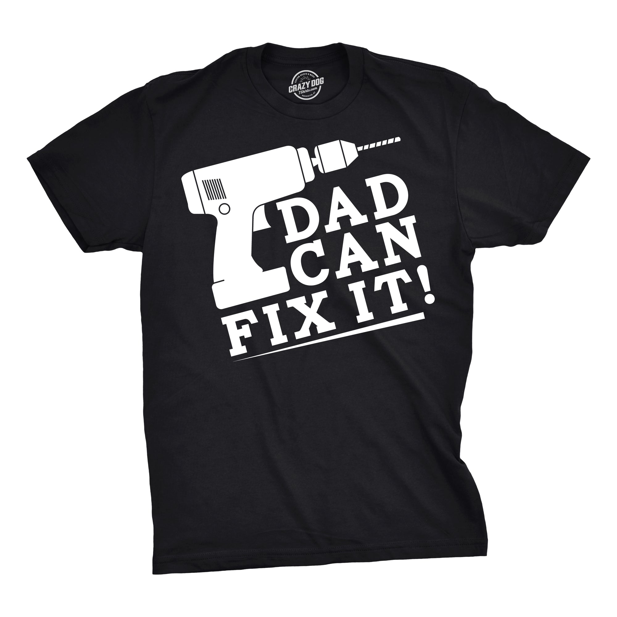 Funny Heather Black - Dad Can Fix Dan Can Fix It Mens T Shirt Nerdy Father's Day Tee