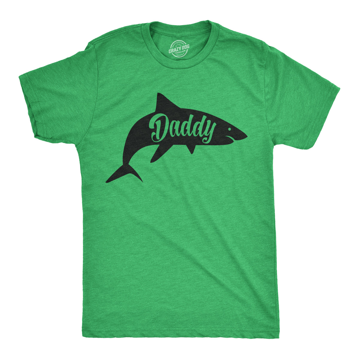 Funny Heather Green - Daddy Shark Daddy Shark Mens T Shirt Nerdy Father&#39;s Day Shark Week Tee