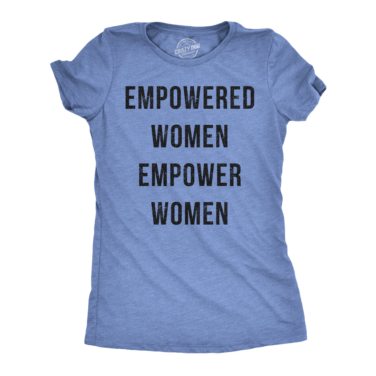 Funny Heather Light Blue Empowered Women Empower Women Womens T Shirt Nerdy Political Tee