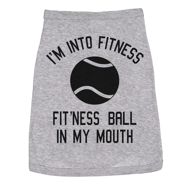 Funny Heather Grey Fitness Ball Dog Shirt Nerdy Dog Fitness Tee
