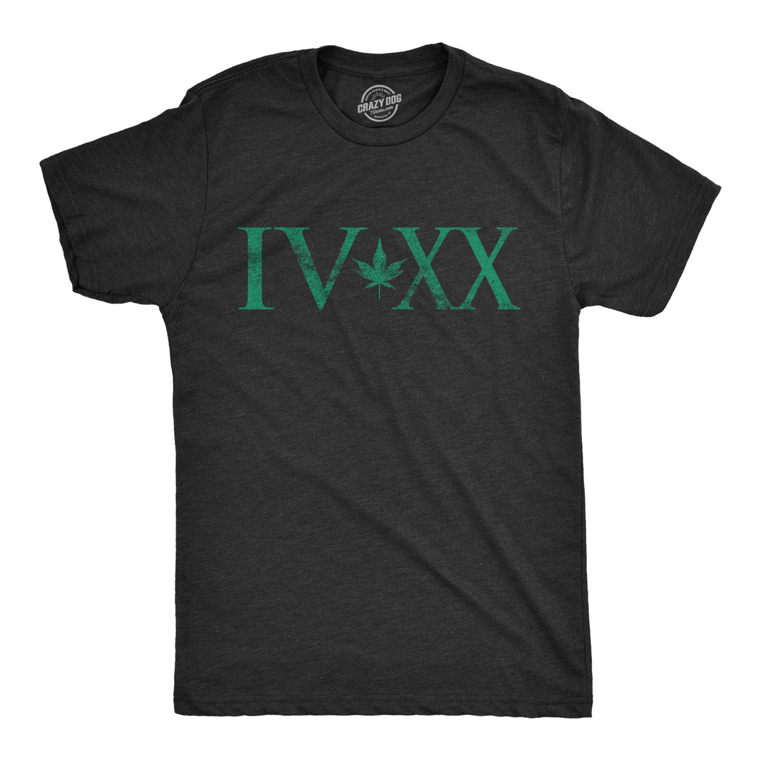 Funny Heather Black IV XX Mens T Shirt Nerdy 420 faire Tee