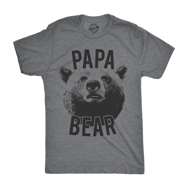 Papa Bear Realistic Men's T Shirt - Crazy Dog T-Shirts