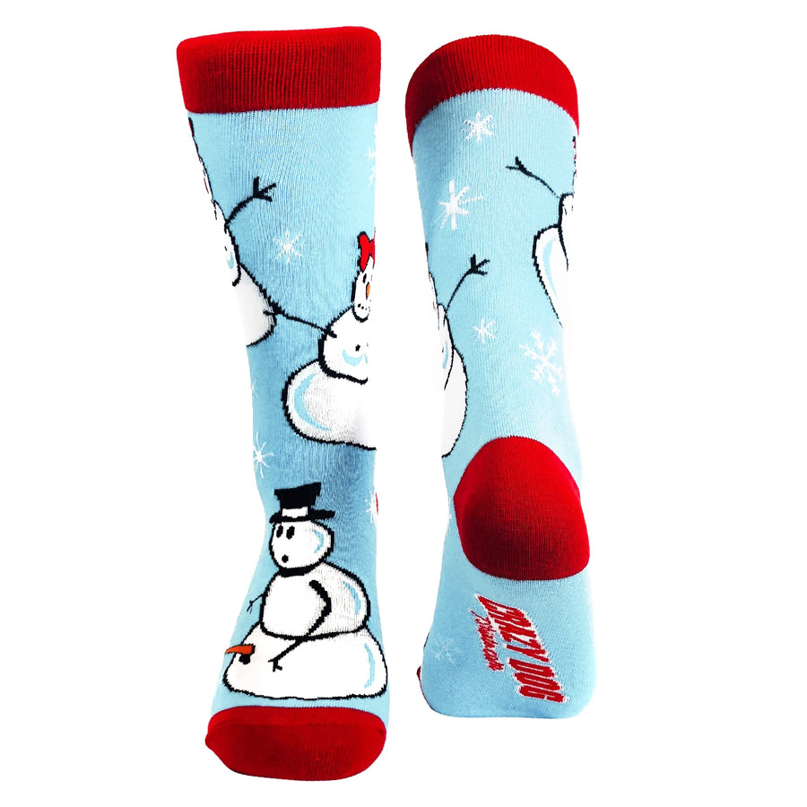 Funny Snow People Snowman Sock Nerdy Christmas Sex toilet Tee