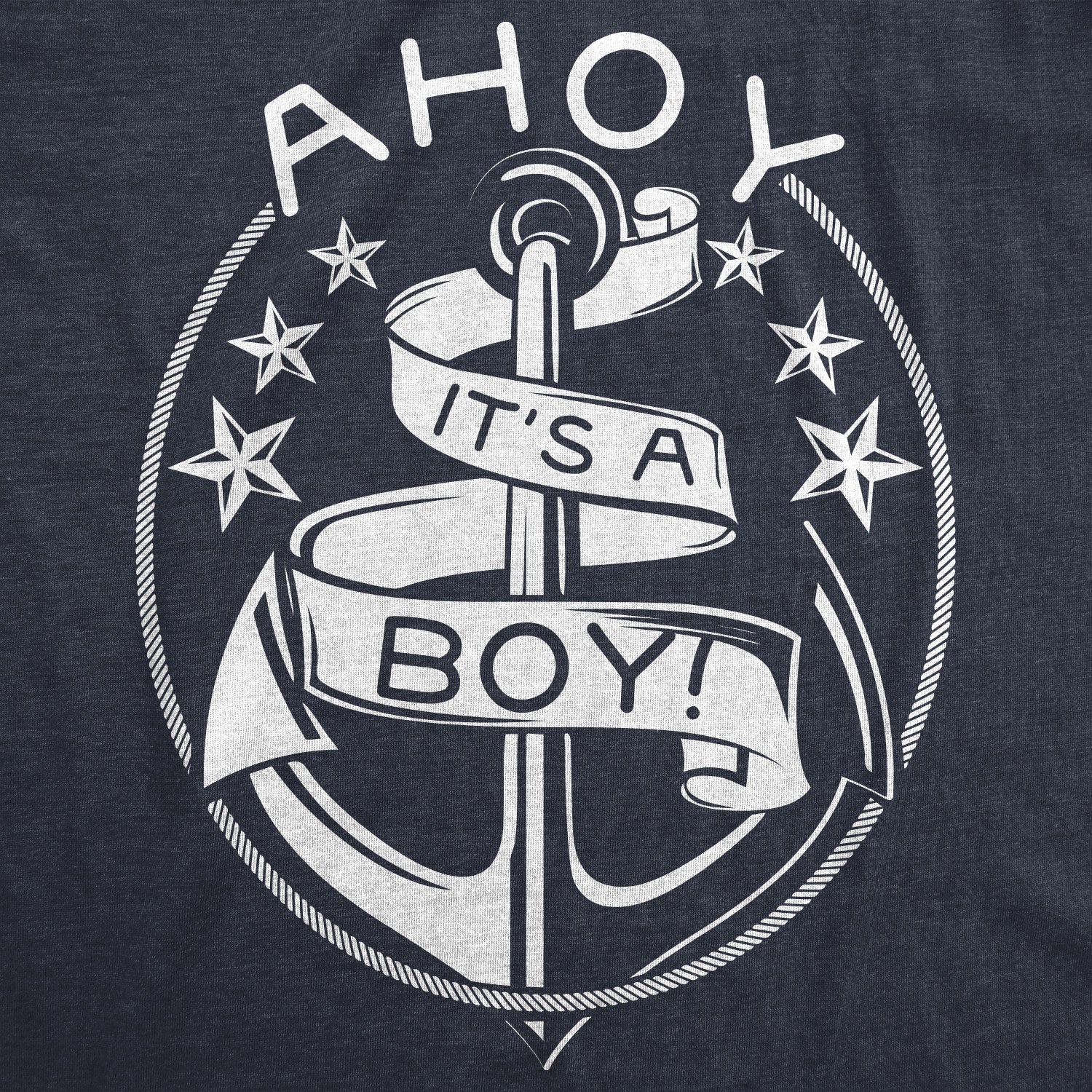 Funny Heather Navy Ahoy It's A Boy Maternity T Shirt Nerdy Parenting Fishing Tee