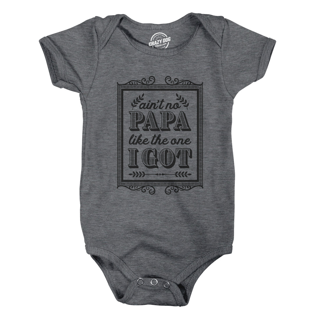 Funny Dark Heather Grey Onesie Nerdy Father's Day Tee