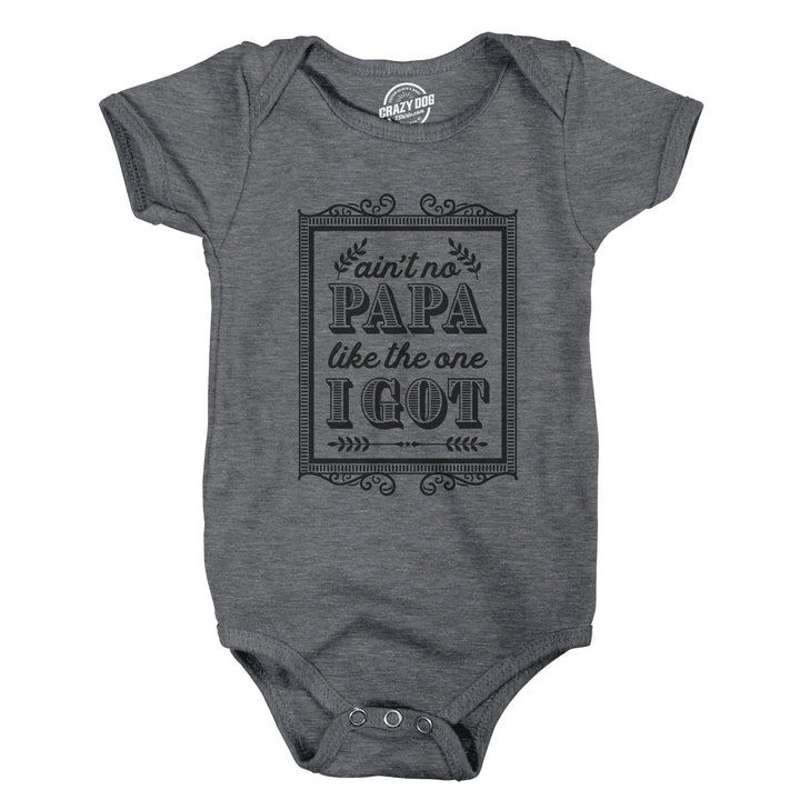 Funny Dark Heather Grey Onesie Nerdy Father's Day Tee