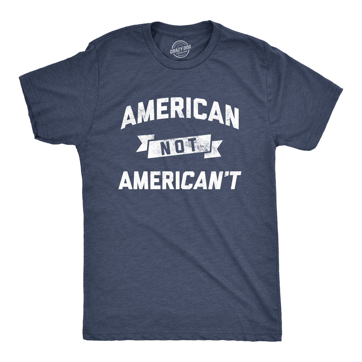 Funny Heather Navy - Americant Mens T Shirt Nerdy Shark Week Political Tee