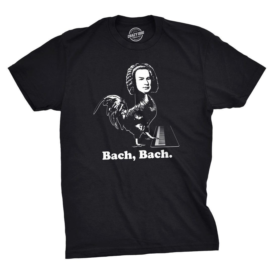 Funny Black Bach Bach Mens T Shirt Nerdy Music Animal Tee