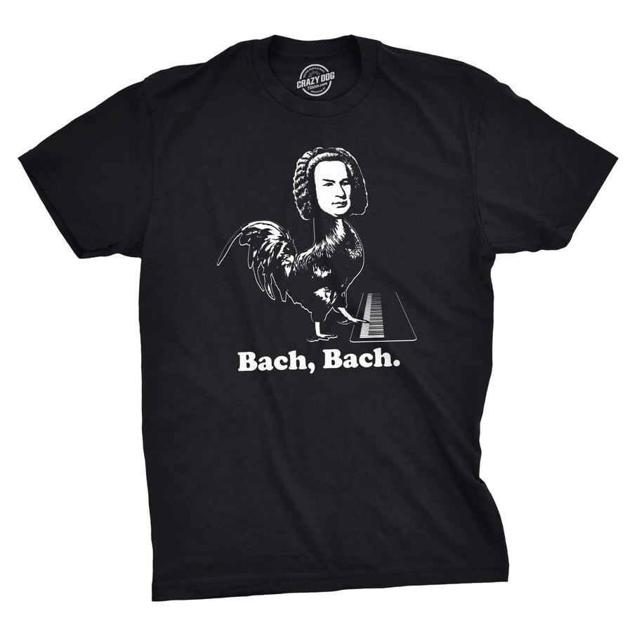 Funny Black Bach Bach Mens T Shirt Nerdy Music Animal Tee