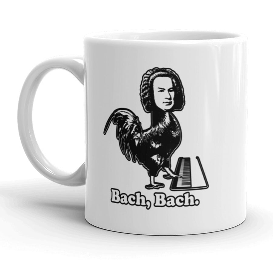 Funny White Bach Bach Coffee Mug Nerdy Tee