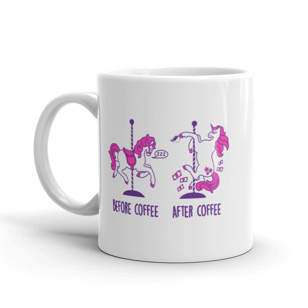 Funny White Before And After Coffee Coffee Mug Nerdy Tee