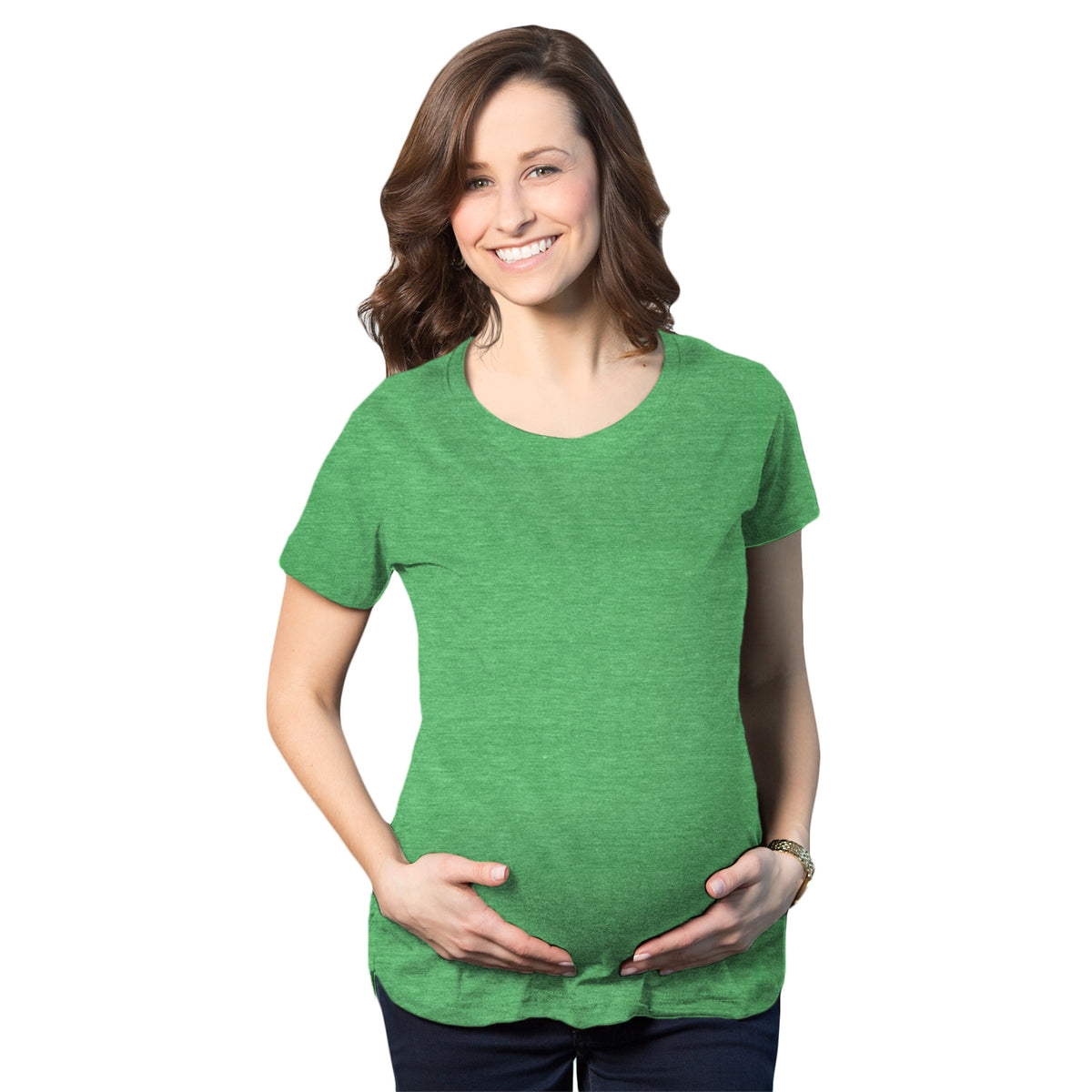 Funny Heather Green Maternity T Shirt Nerdy Tee