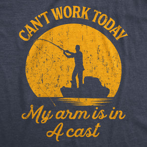 Can't Work Today My Arm Is In A Cast Men's T Shirt - Crazy Dog T