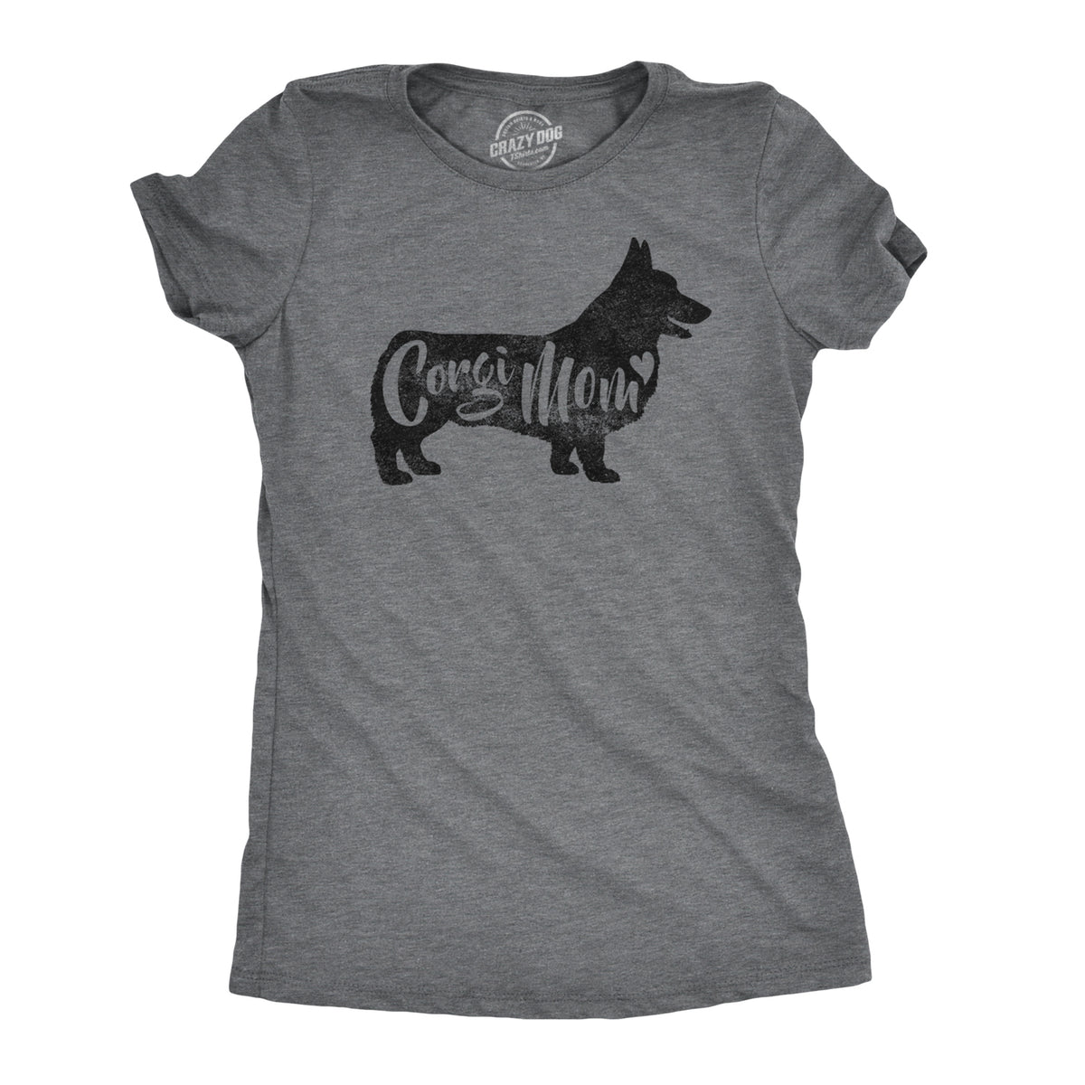 Funny Dark Heather Grey - Corgi Mom Corgi Mom Womens T Shirt Nerdy Mother&#39;s Day Dog Tee