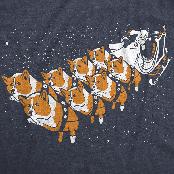 Corgi Sleigh Men's T Shirt
