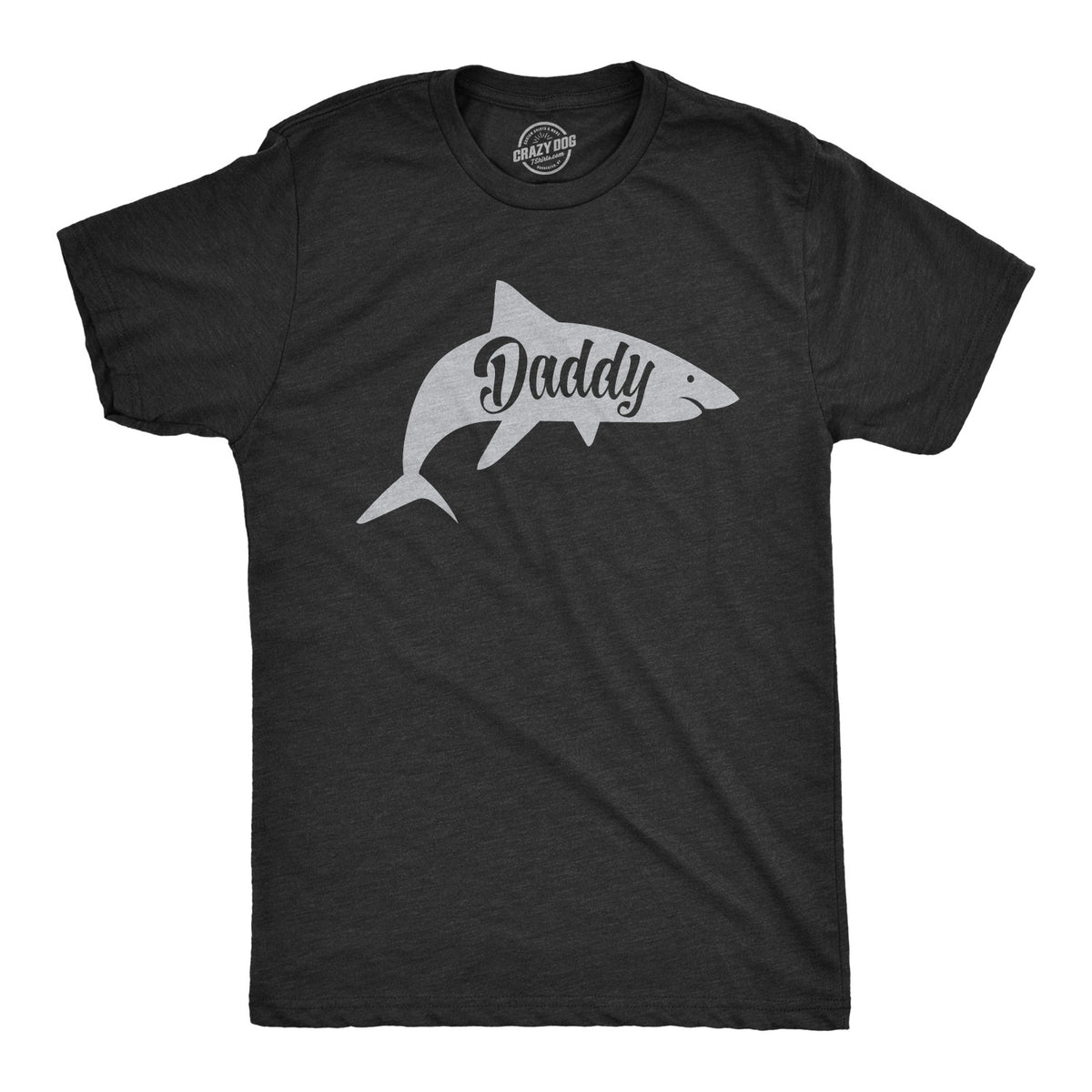 Funny Heather Black - Daddy Shark Daddy Shark Mens T Shirt Nerdy Father&#39;s Day Shark Week Tee
