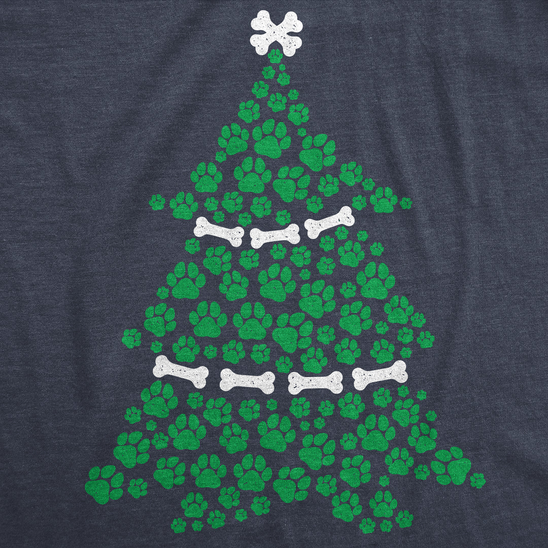 Dog Paw Christmas Tree Men's T Shirt
