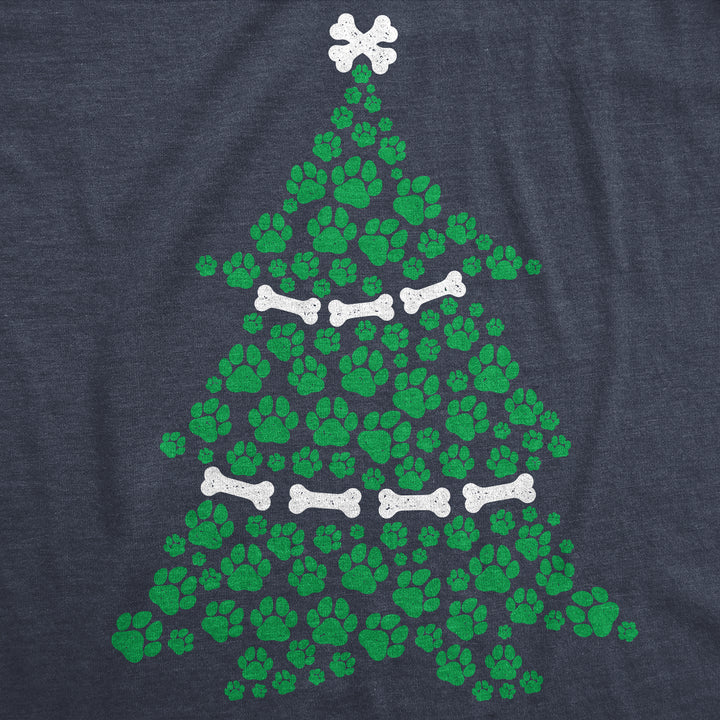 Dog Paw Christmas Tree Men's T Shirt