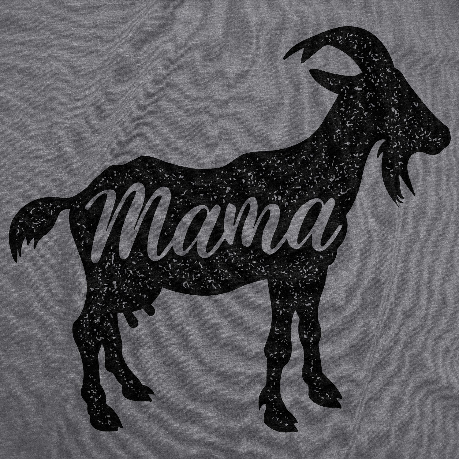Funny Dark Heather Grey - Mama Goat Mama Goat Womens T Shirt Nerdy Mother's Day Animal Tee