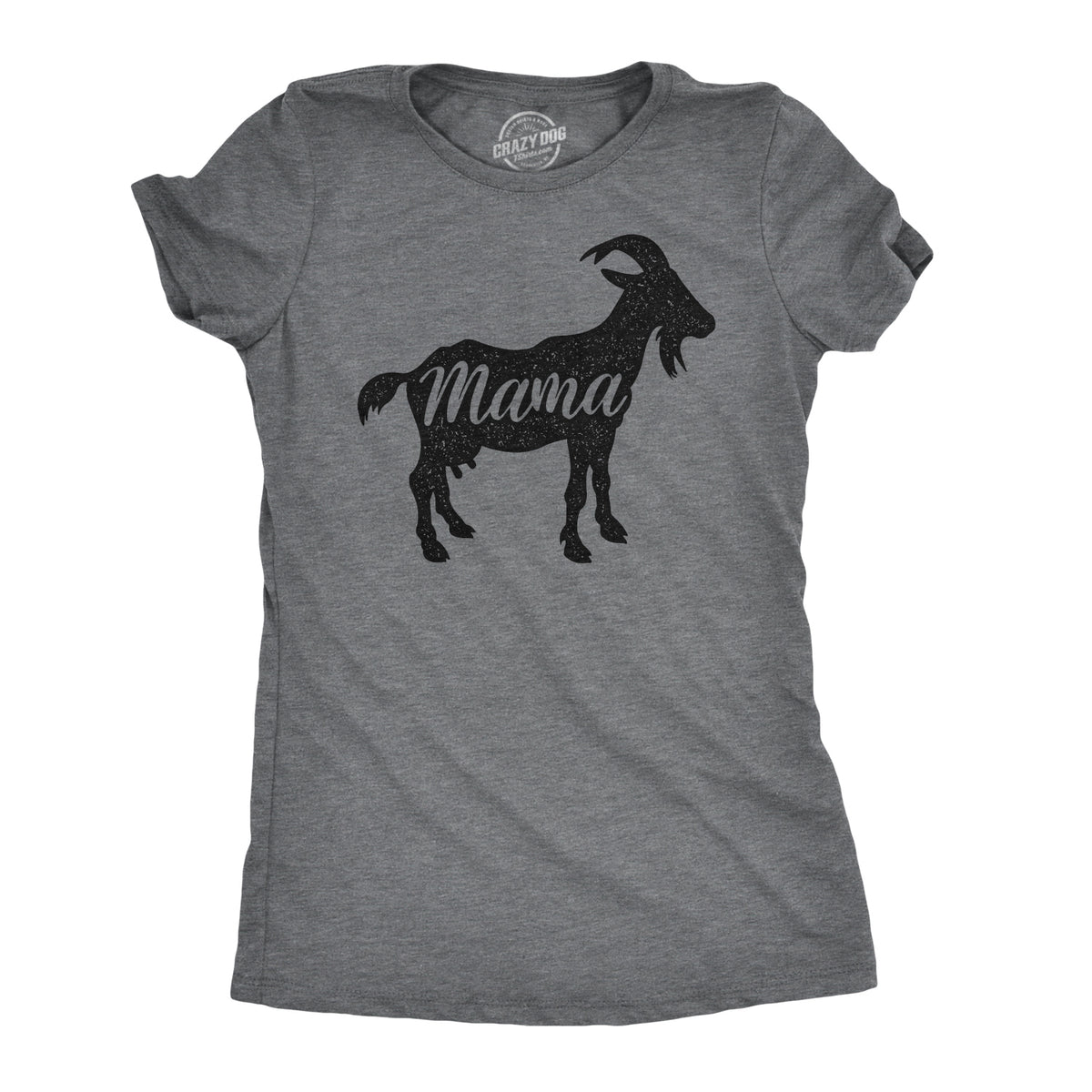 Funny Dark Heather Grey - Mama Goat Mama Goat Womens T Shirt Nerdy Mother&#39;s Day Animal Tee