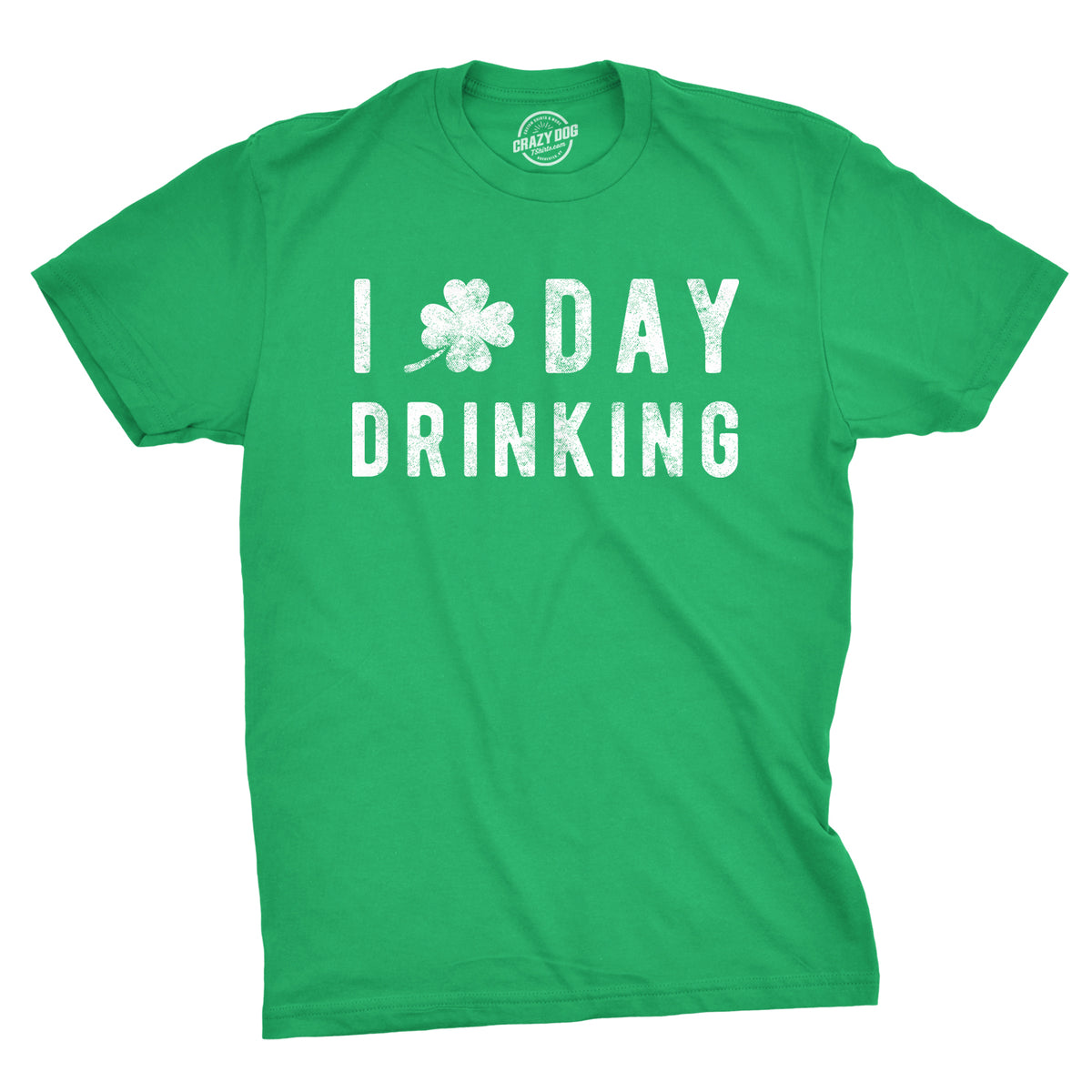 Funny Heather Green - Day Drinking I Clover Day Drinking Mens T Shirt Nerdy Saint Patrick&#39;s Day Drinking Tee