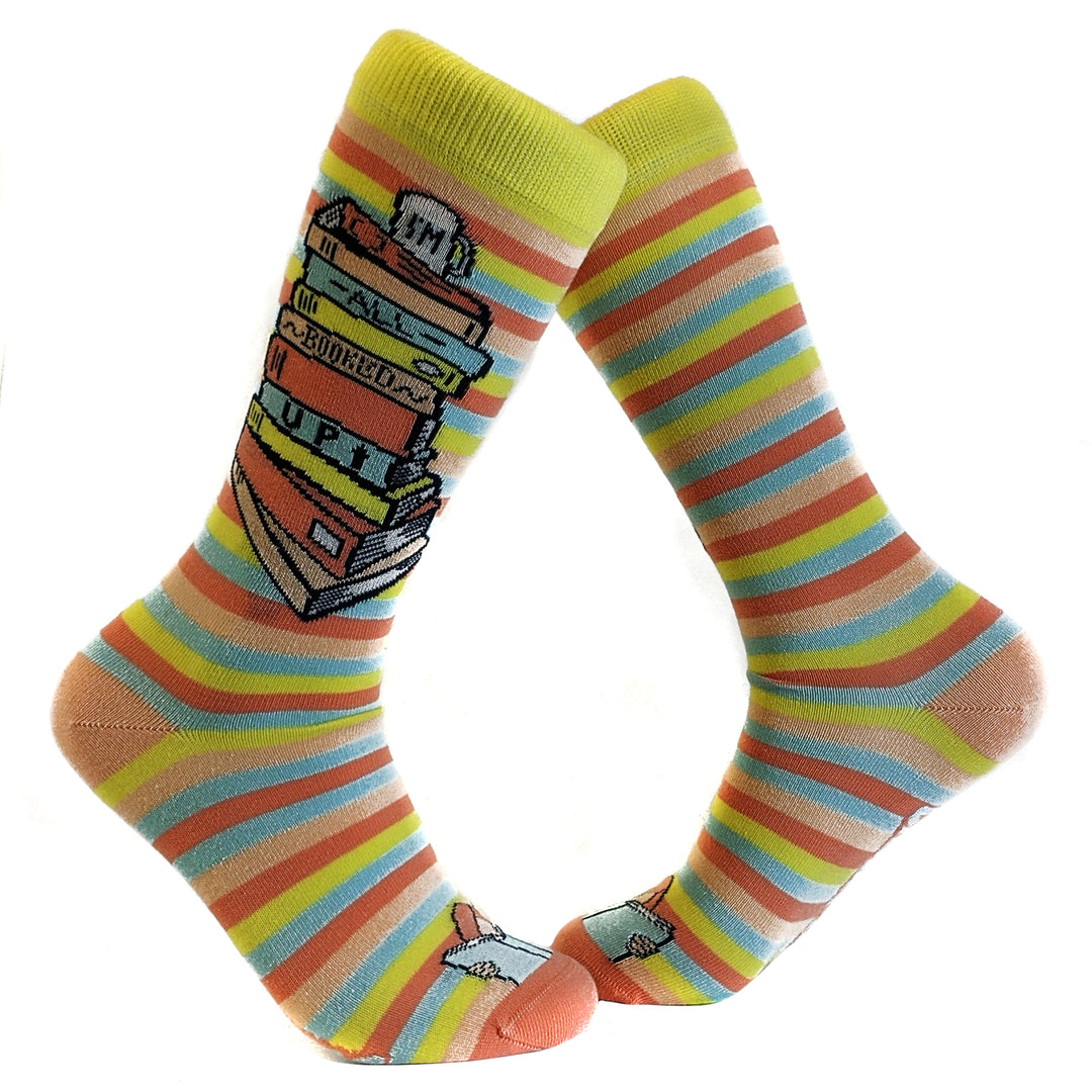 Funny Multi Women I'm All Booked Up Sock Nerdy Nerdy Teacher Tee