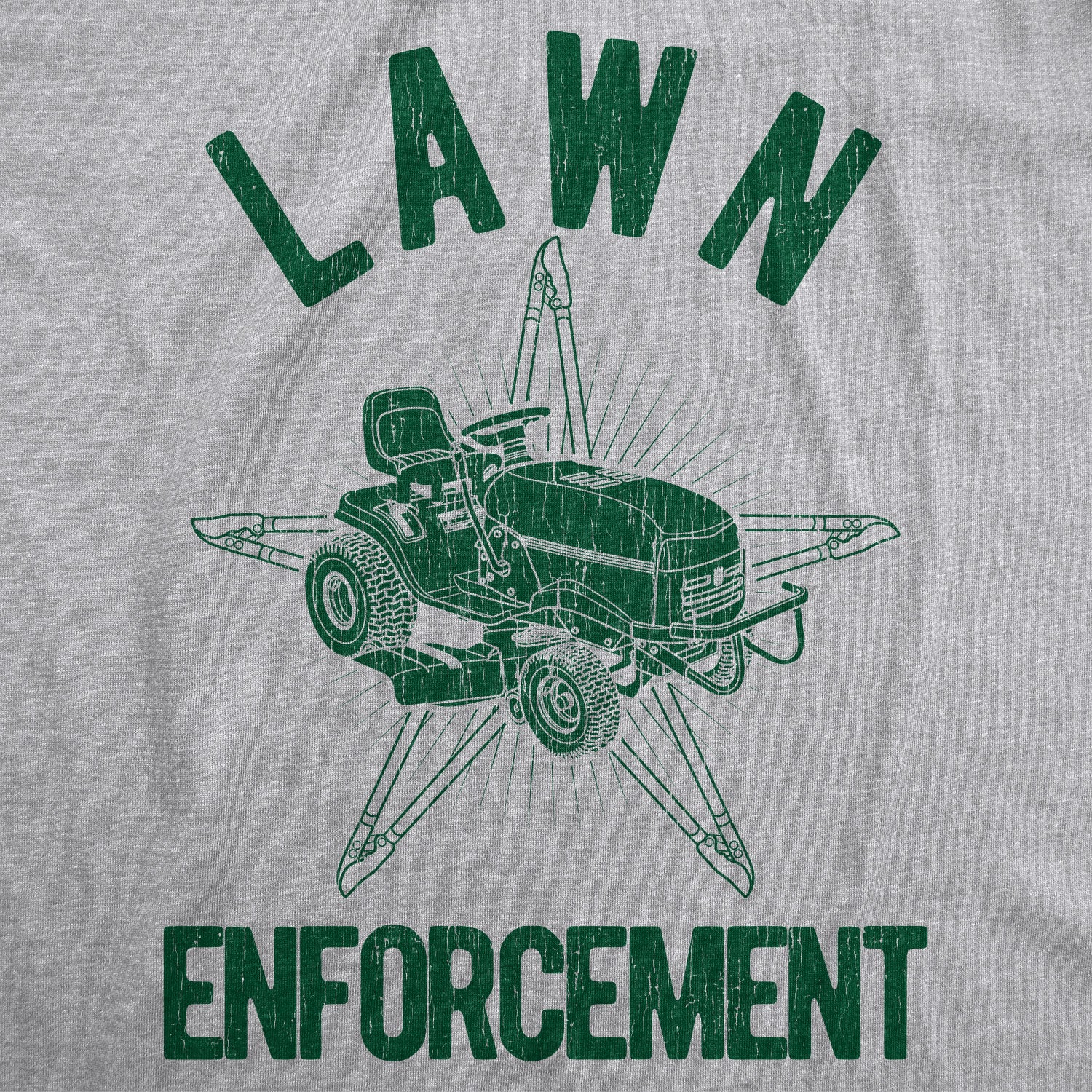 Funny Light Heather Grey - Lawn Enforcement Lawn Enforcement Mens T Shirt Nerdy Father's Day Tee