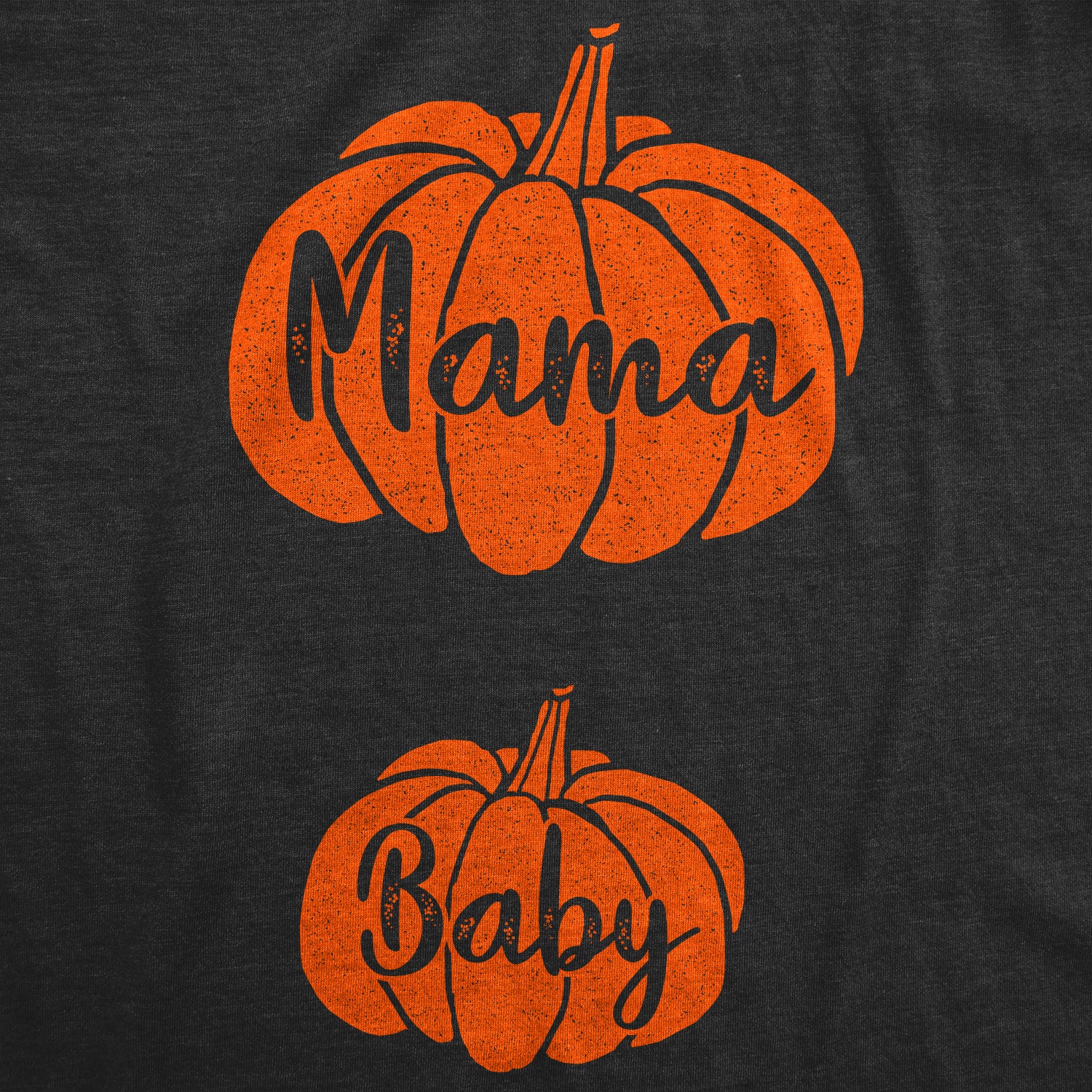 Funny Heather Black Mama Baby Pumpkin Maternity T Shirt Nerdy Halloween Mother's Day Tee