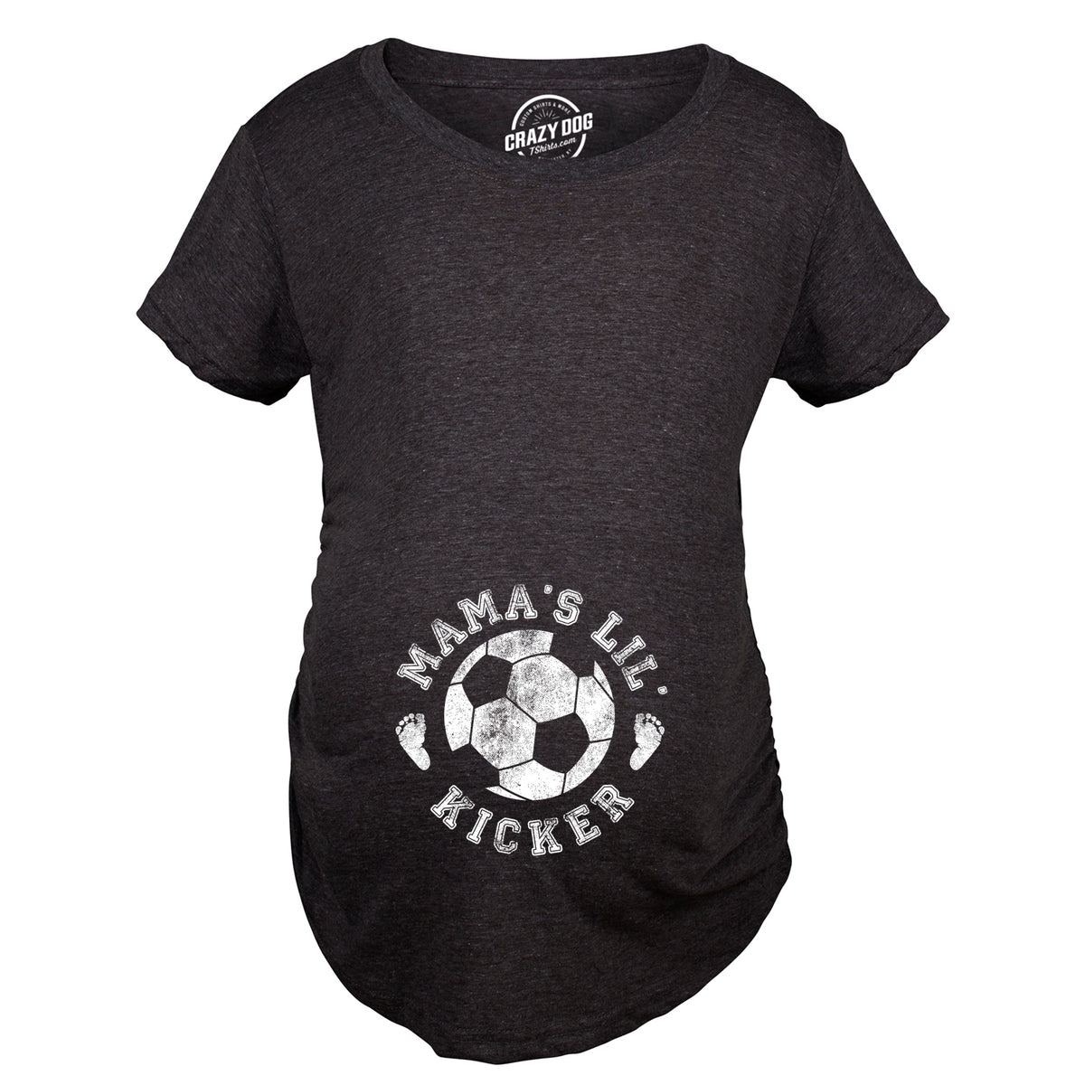 Mama&#39;s Little Kicker Soccer Maternity T Shirt