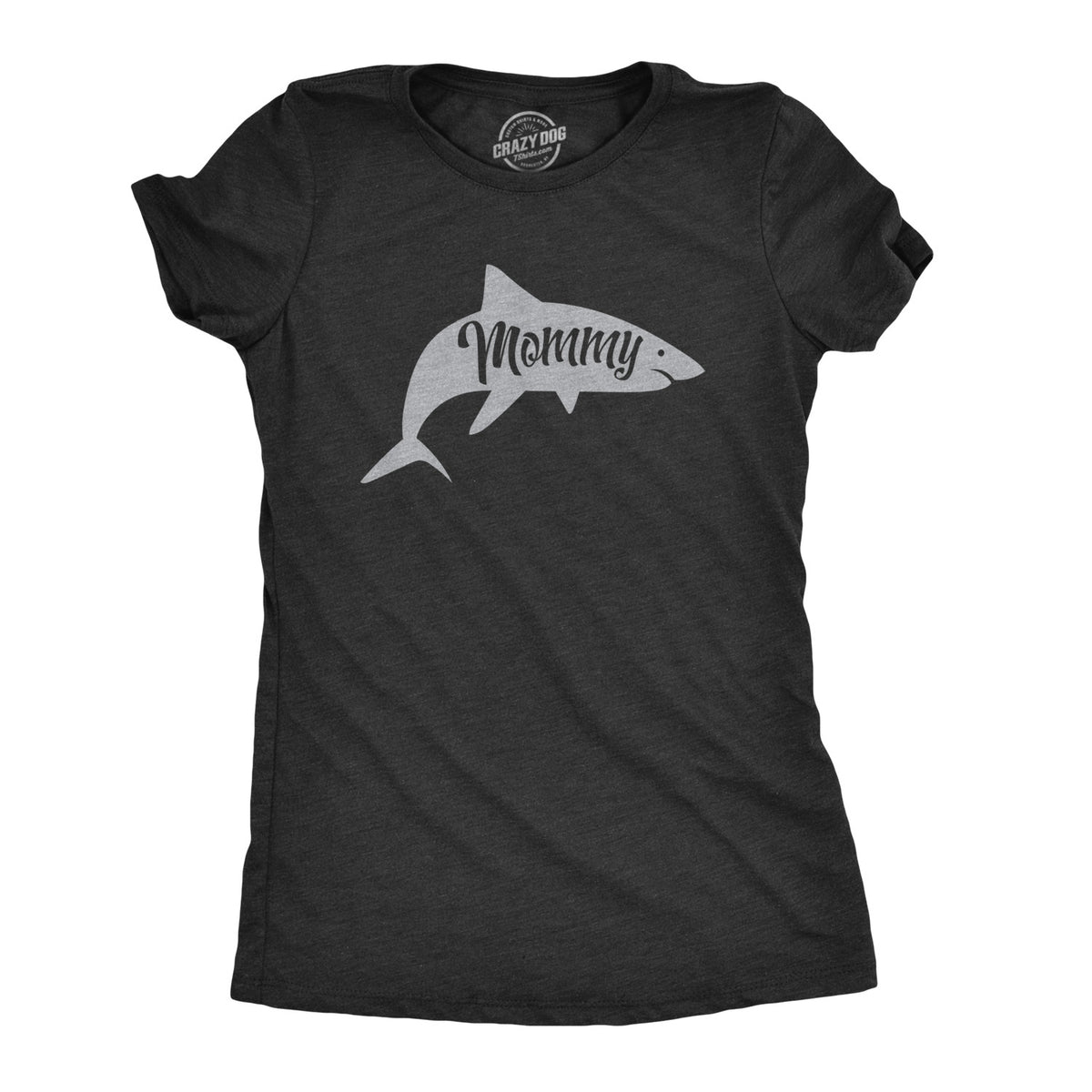 Funny Heather Black - Mommy Shark Mommy Shark Womens T Shirt Nerdy Mother&#39;s Day Shark Week Tee