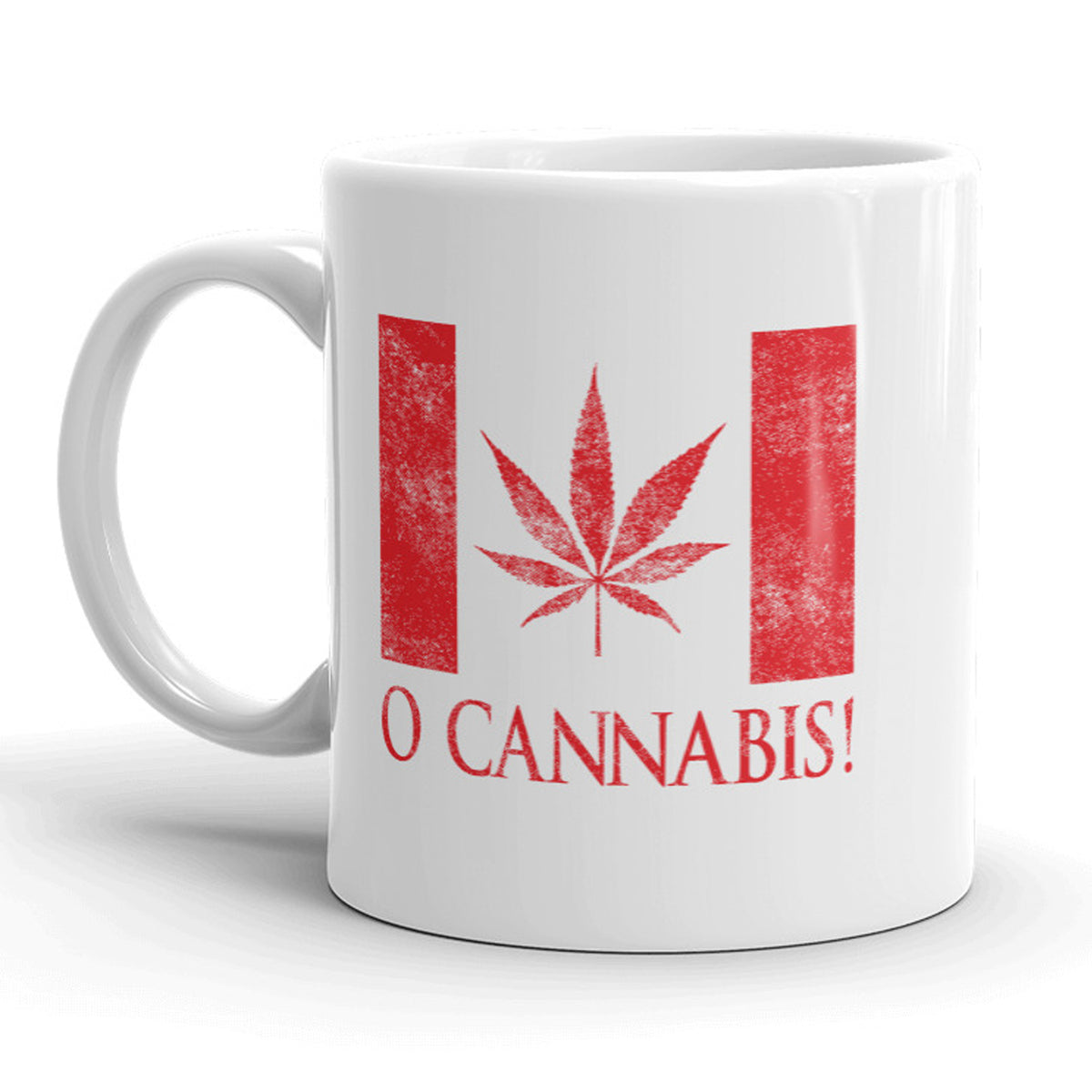 Funny White O Cannabis Coffee Mug Nerdy 420 Canada Tee