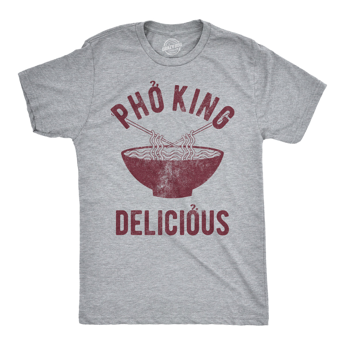 Funny Light Heather Grey - Pho King Pho King Delicious Mens T Shirt Nerdy food Tee