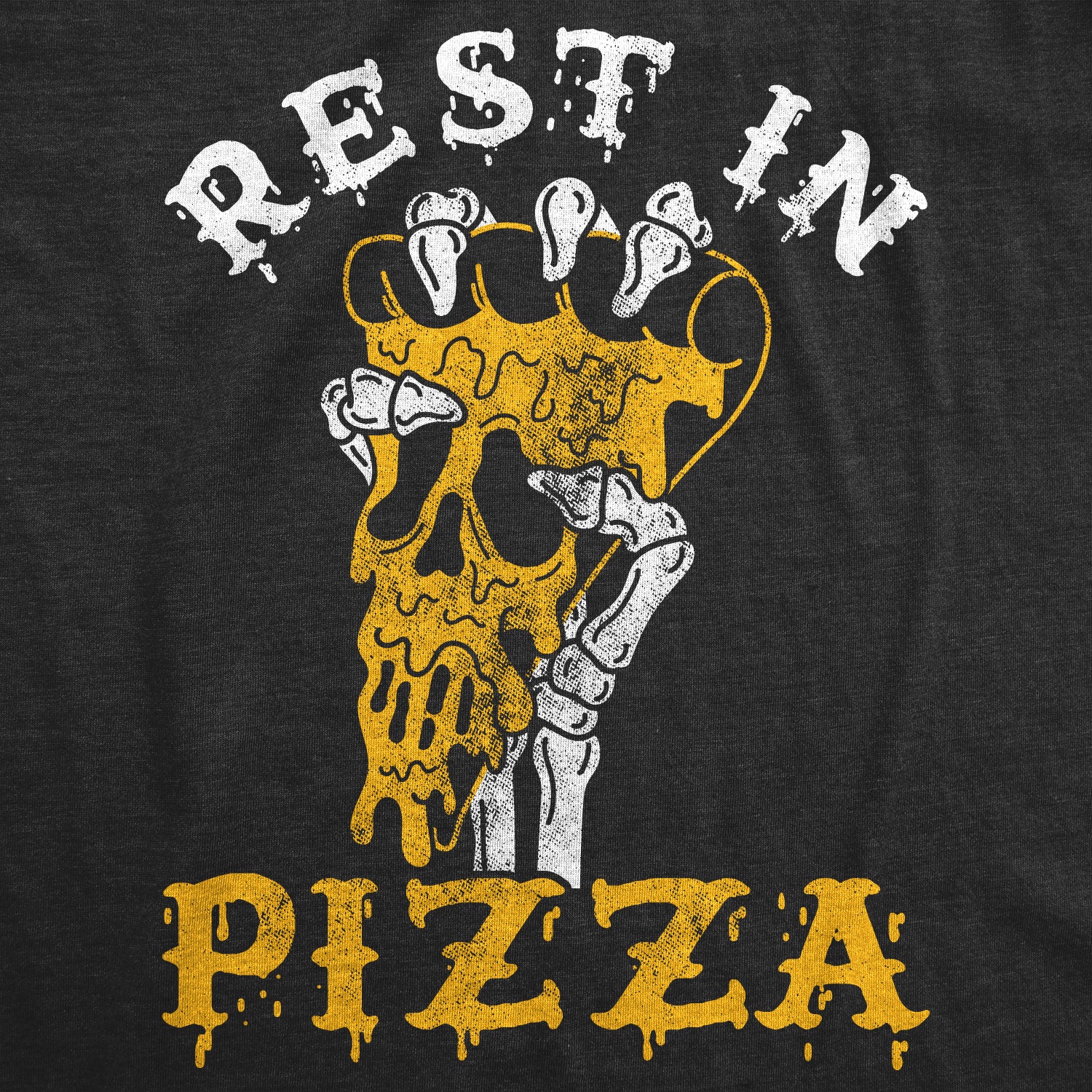 Funny Heather Black - Rest In Pizza Rest In Pizza Mens T Shirt Nerdy Halloween Food Tee