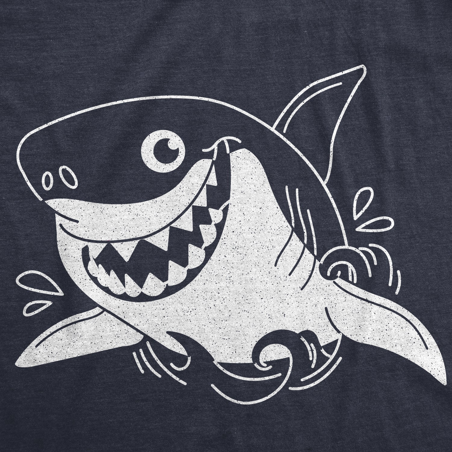 Funny Heather Black Smiling Shark Maternity T Shirt Nerdy Shark Week Animal Tee