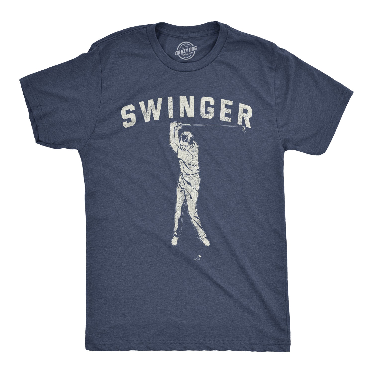 Funny Heather Navy - Swinger Swinger Mens T Shirt Nerdy Golf Sex Tee