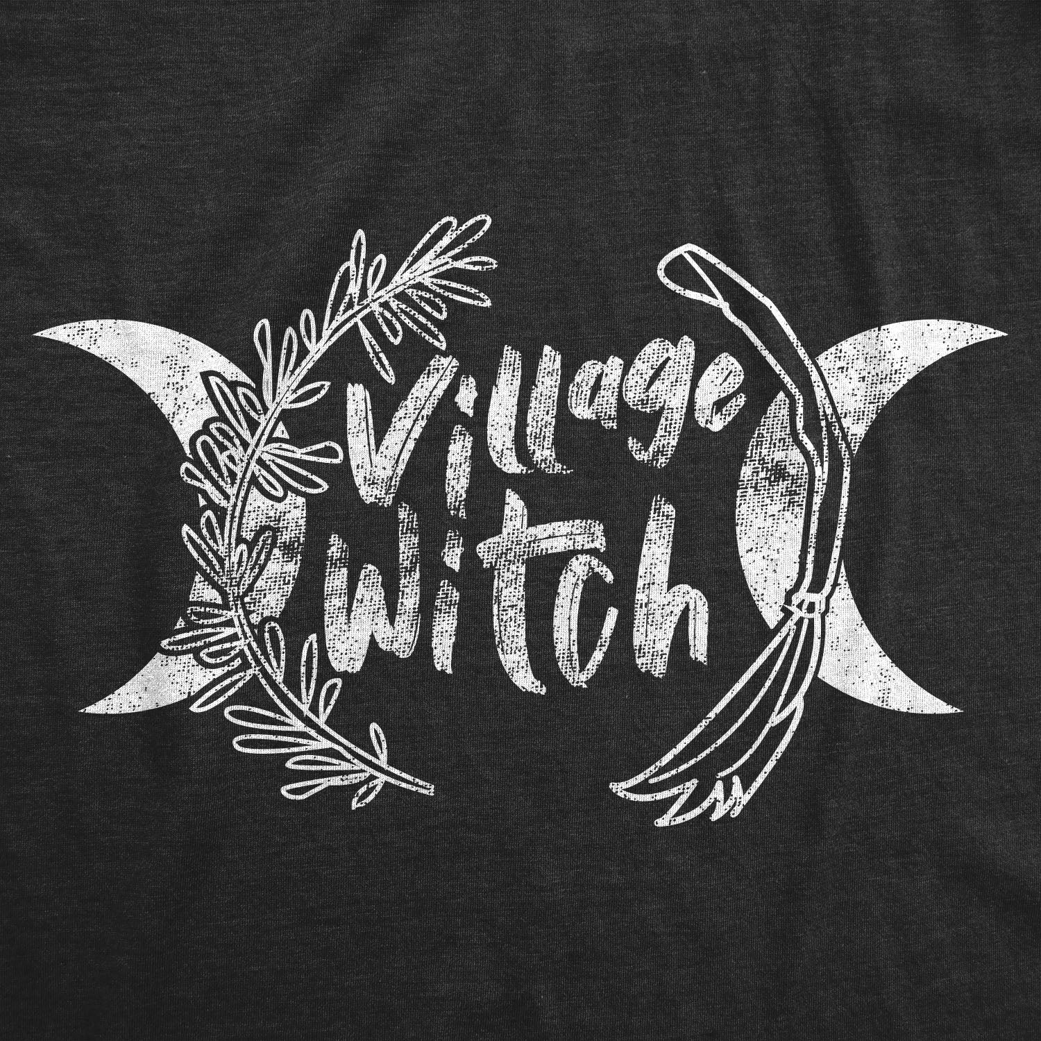 Funny Heather Black - Village Witch Village Witch Womens T Shirt Nerdy Halloween Tee