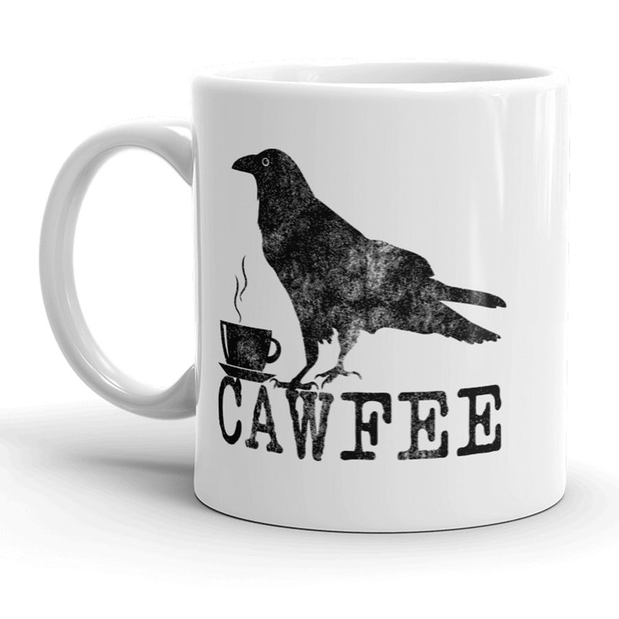 Funny White Cawfee Coffee Mug Nerdy Coffee animal Tee